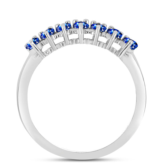 Anillo de Plata con Zafiro Azul Australiano