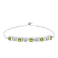 Pulsera de Plata con Peridoto de Changbai y Topacio Blanco