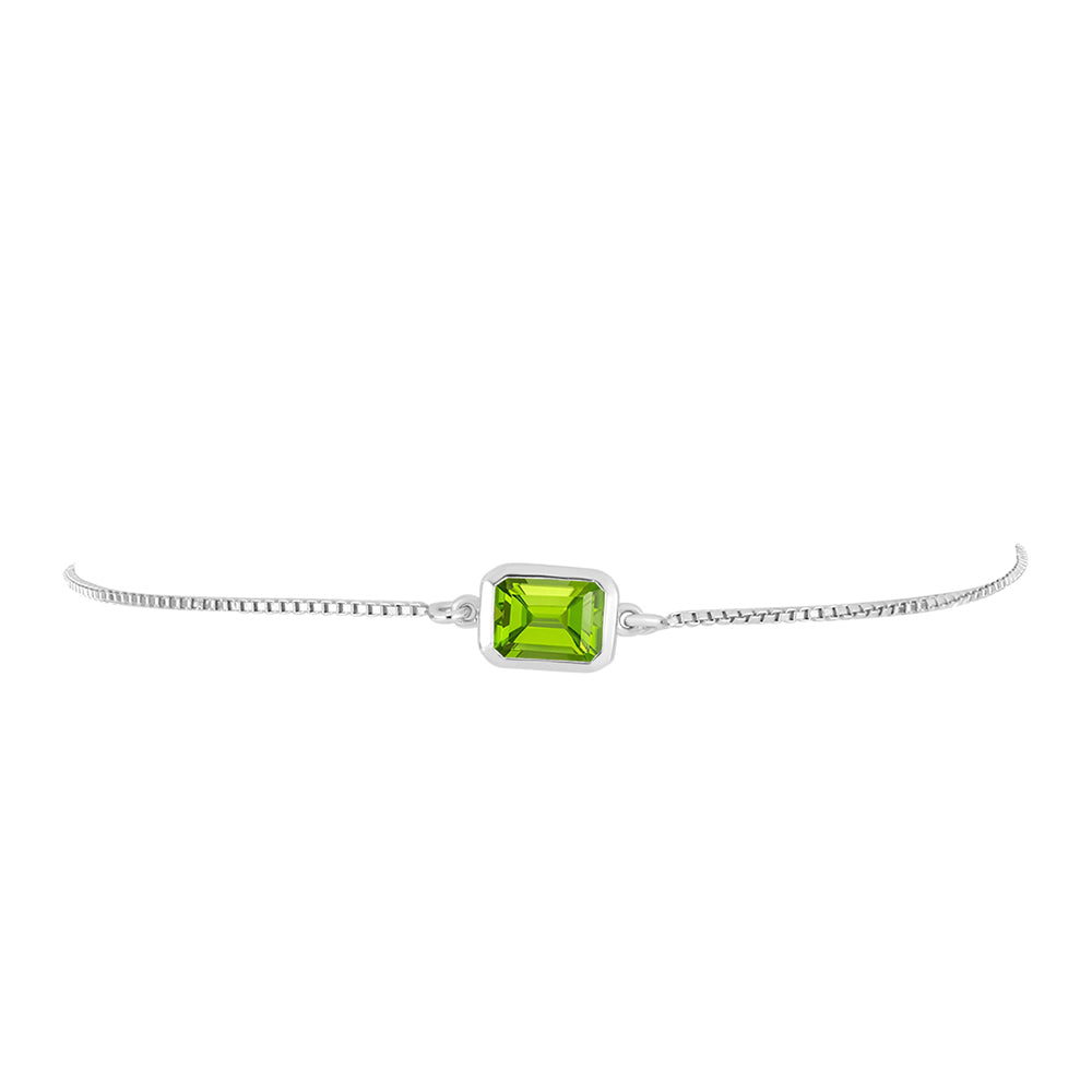 Pulsera de Plata con Peridoto de Changbai 2 