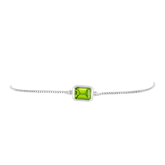 Pulsera de Plata con Peridoto de Changbai