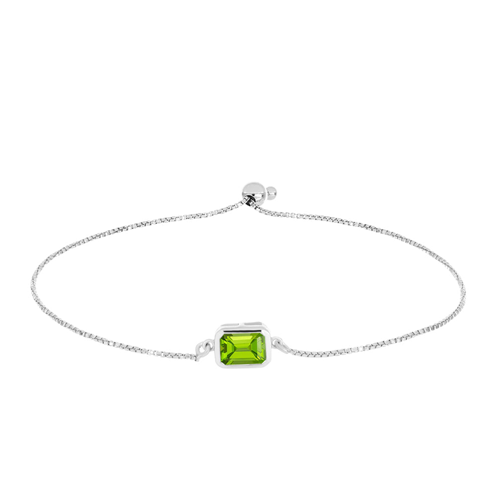 Pulsera de Plata con Peridoto de Changbai