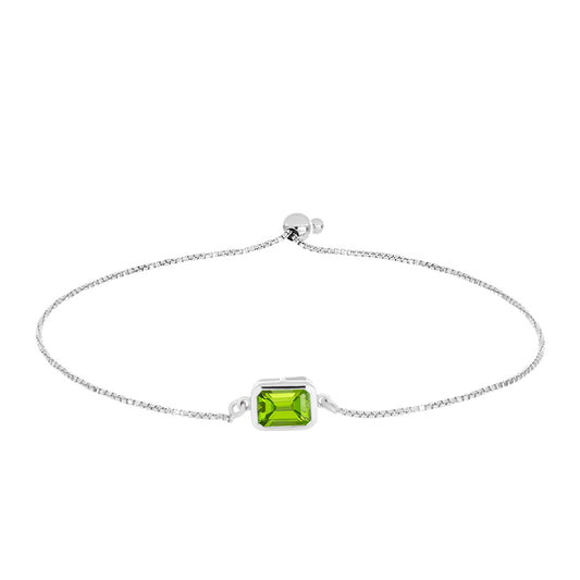 Pulsera de Plata con Peridoto de Changbai