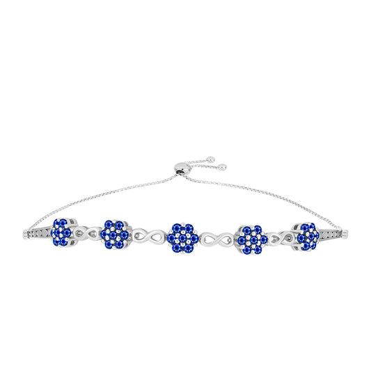 Pulsera de Plata con Zafiro Azul Australiano