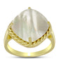 Anillo de Plata Bañada en Oro con Madreperla