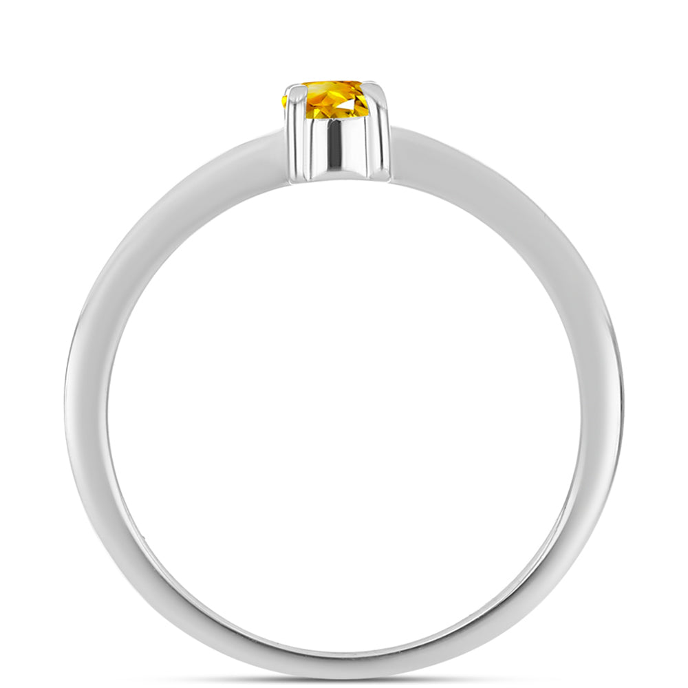 Anillo de Plata con Citrino de los Montes Urales 2 