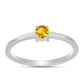 Anillo de Plata con Citrino de los Montes Urales
