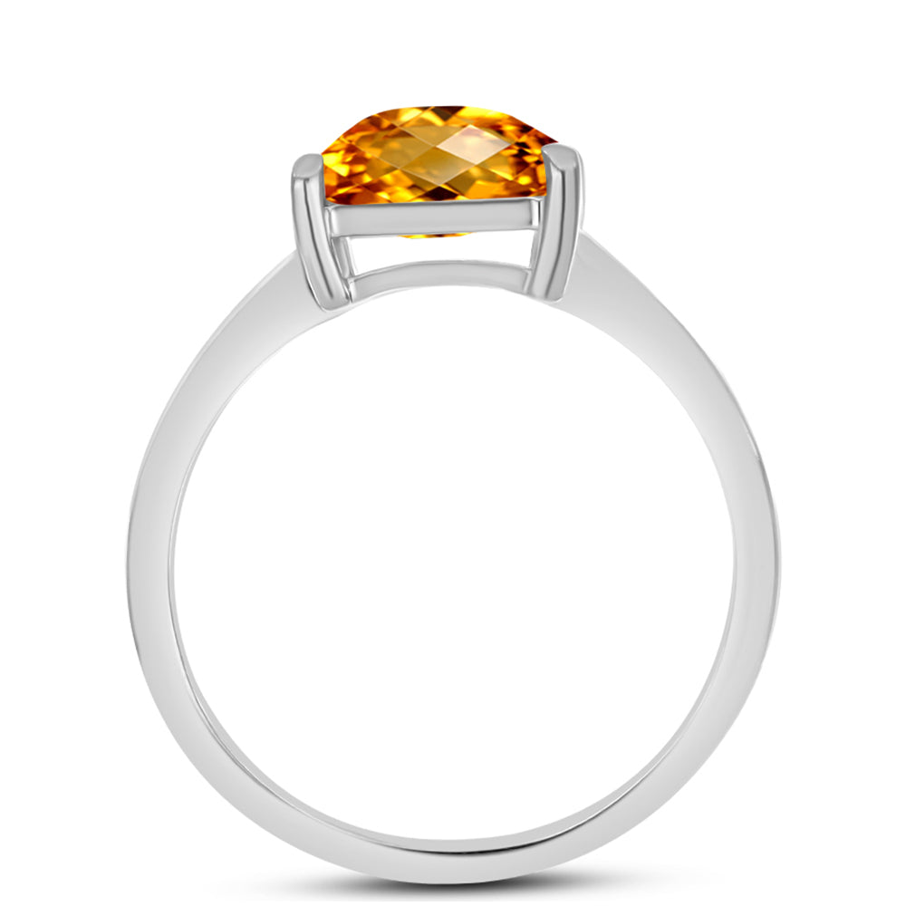 Anillo de Plata con Citrino de los Montes Urales 2 