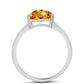 Anillo de Plata con Citrino de los Montes Urales