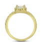 Anillo de Plata Bañada en Oro con Madreperla