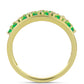 Anillo de Plata Bañada en Oro con Ópalo Verde Etíope de Lega Dembi
