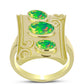 Anillo de Plata Bañada en Oro con Ópalo Verde Etíope de Lega Dembi