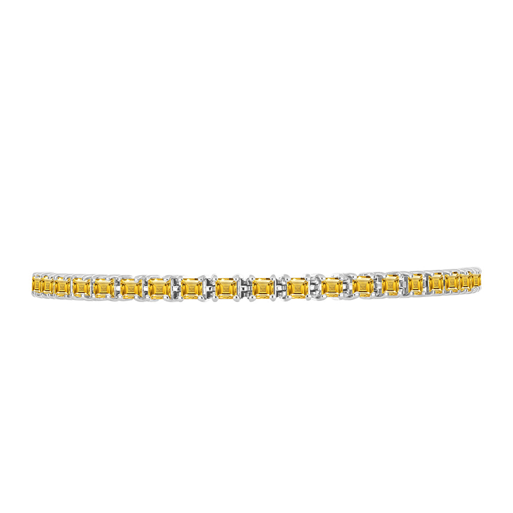 Pulsera de Plata con Citrino de los Montes Urales