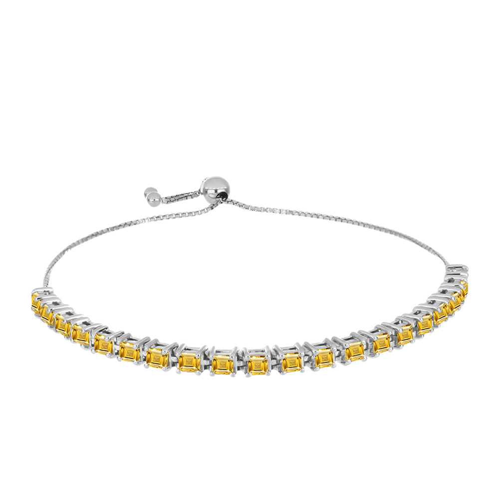 Pulsera de Plata con Citrino de los Montes Urales