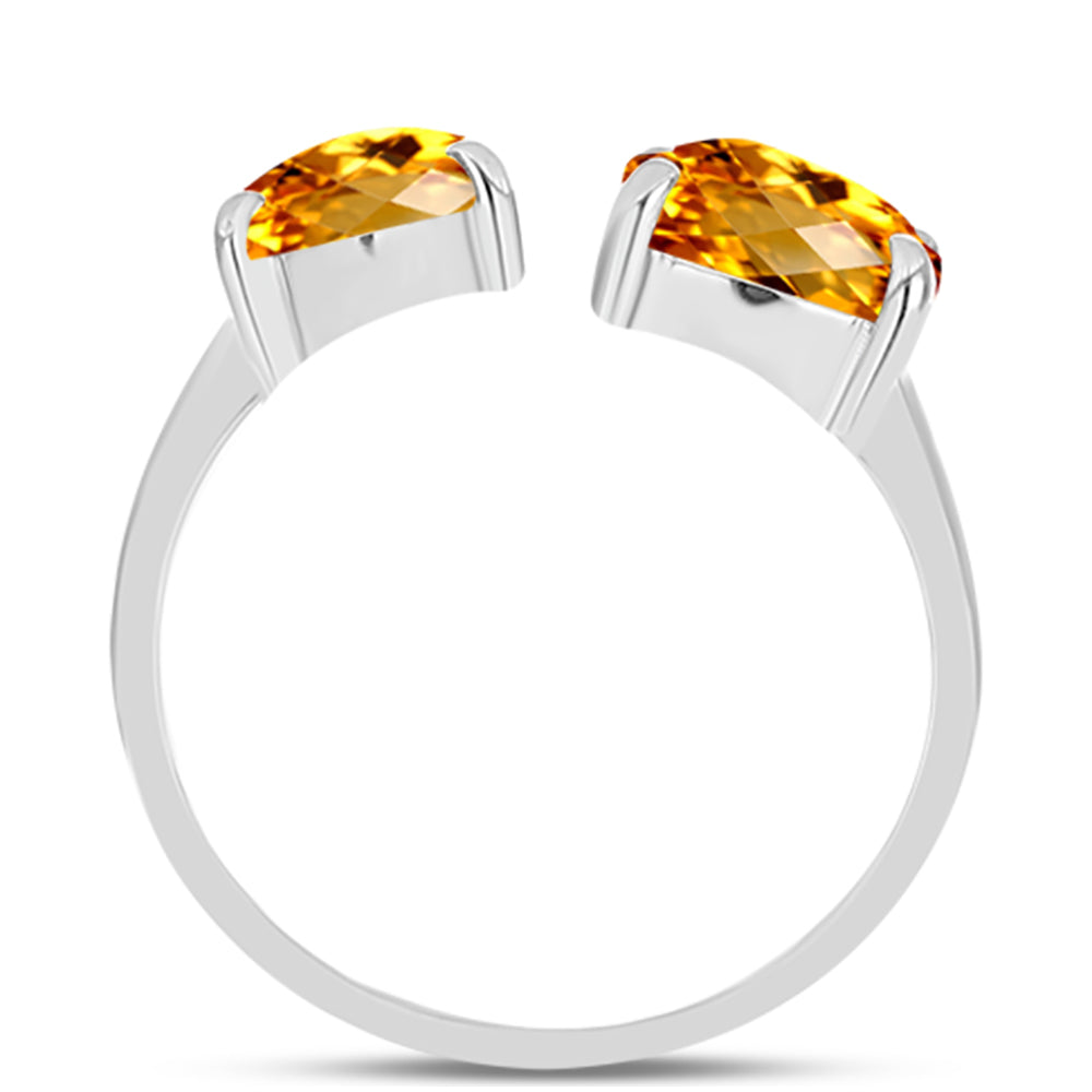 Anillo de Plata con Citrino de los Montes Urales