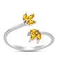 Anillo de Plata con Citrino de los Montes Urales