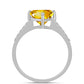 Anillo de Plata con Citrino de los Montes Urales y Topacio Blanco