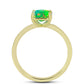 Anillo de Plata Bañada en Oro con Ópalo Verde Etíope de Lega Dembi