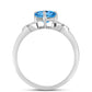 Anillo de Plata con Topacio Azul Suizo