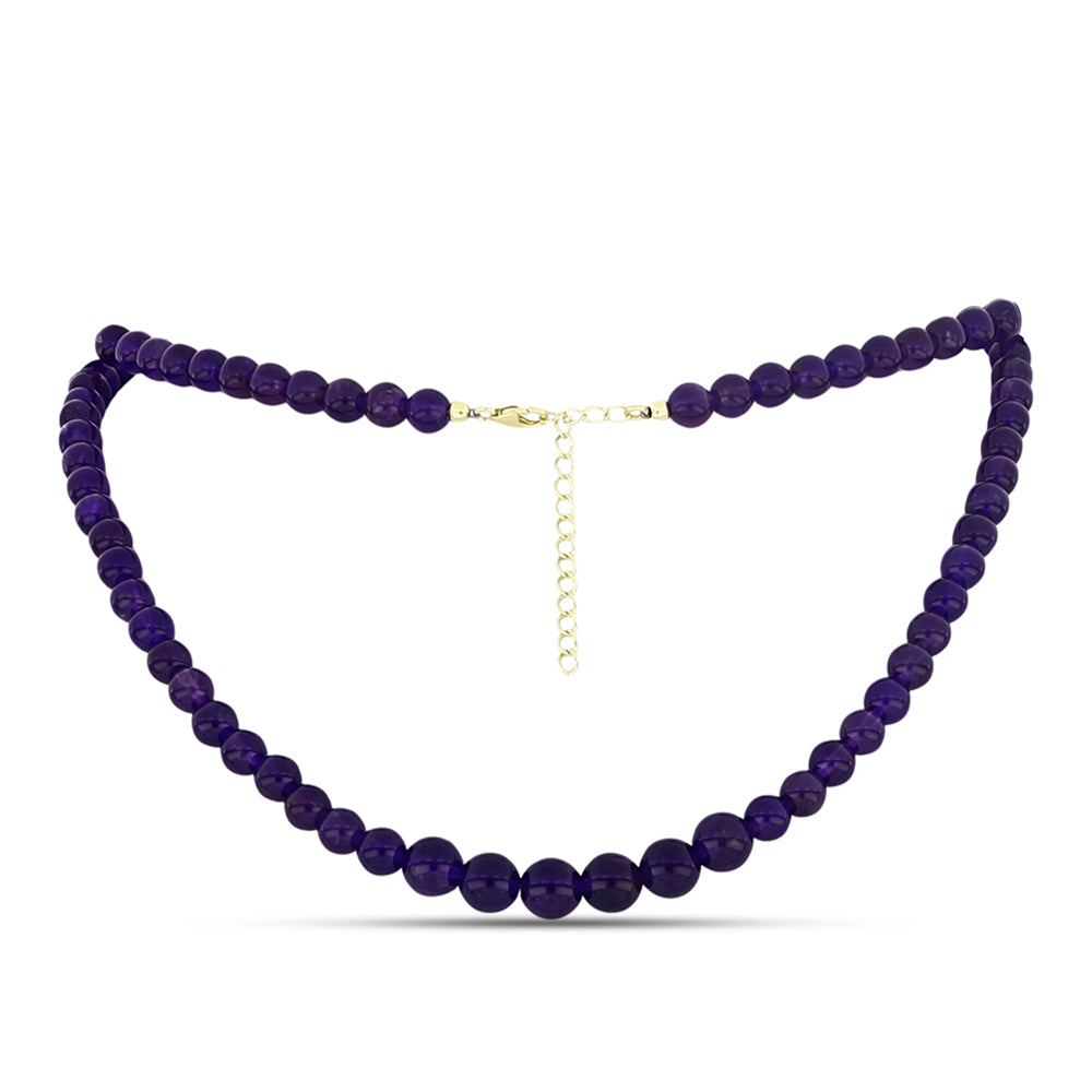Collar de Plata Bañada en Oro con Amatista de Marruecos 1 