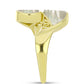 Anillo de Plata Bañada en Oro con Madreperla