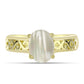 Anillo de Plata Bañada en Oro con Madreperla