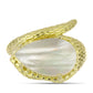 Anillo de Plata Bañada en Oro con Madreperla
