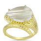 Anillo de Plata Bañada en Oro con Madreperla