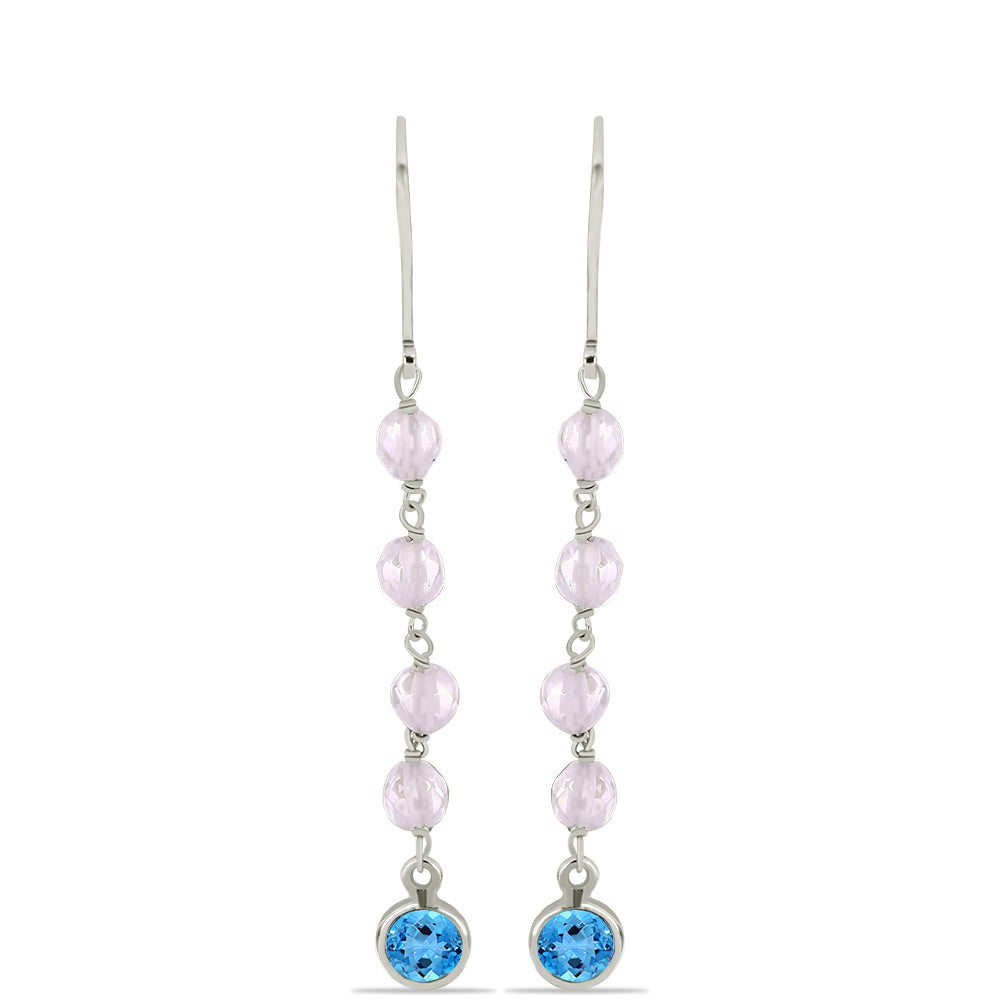 Pendientes de Plata con Topacio Azul Suizo 1 