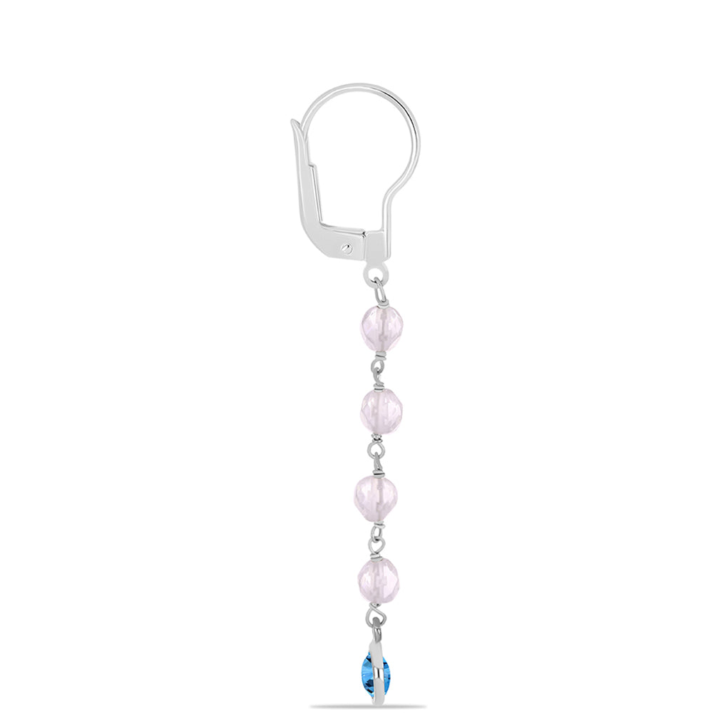 Pendientes de Plata con Topacio Azul Suizo 2 