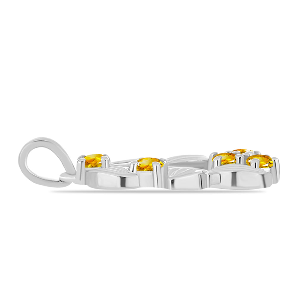 Colgante de Plata con Citrino de los Montes Urales