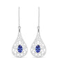Pendientes de Plata con Tanzanita AAA