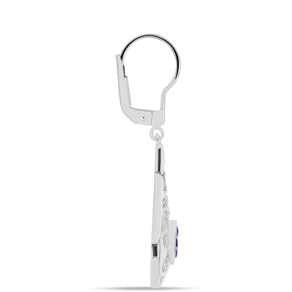Pendientes de Plata con Tanzanita AAA