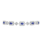 Pulsera de Plata con Tanzanita AAA y Topacio Blanco