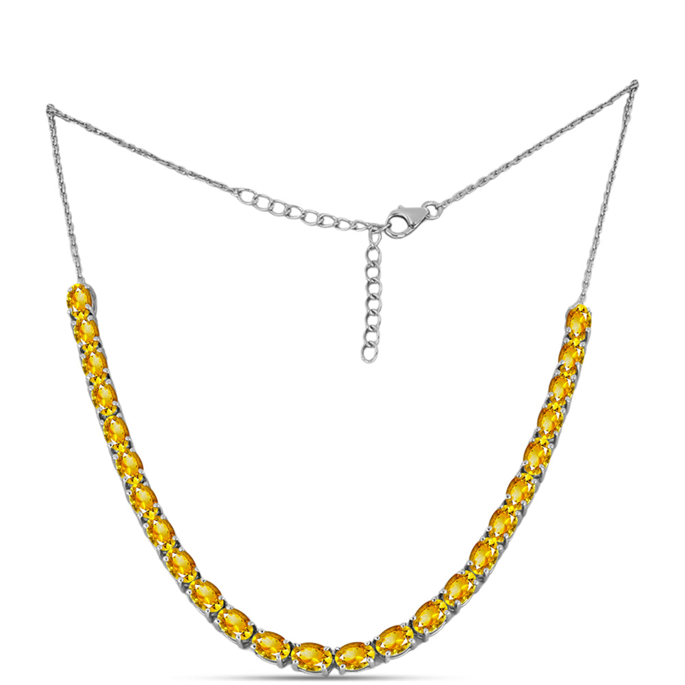 Collar de Plata con Citrino de los Montes Urales