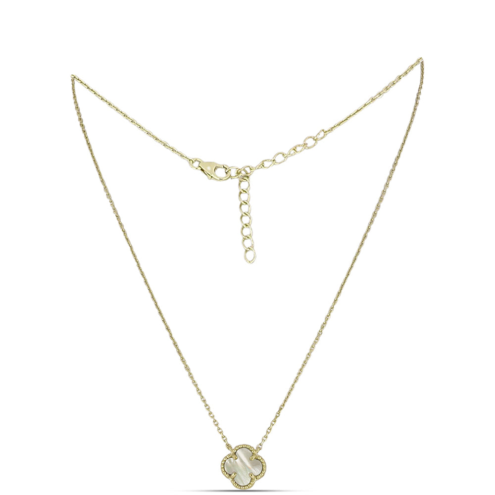 Collar de Plata Bañada en Oro con Madreperla 1 