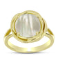 Anillo de Plata Bañada en Oro con Madreperla