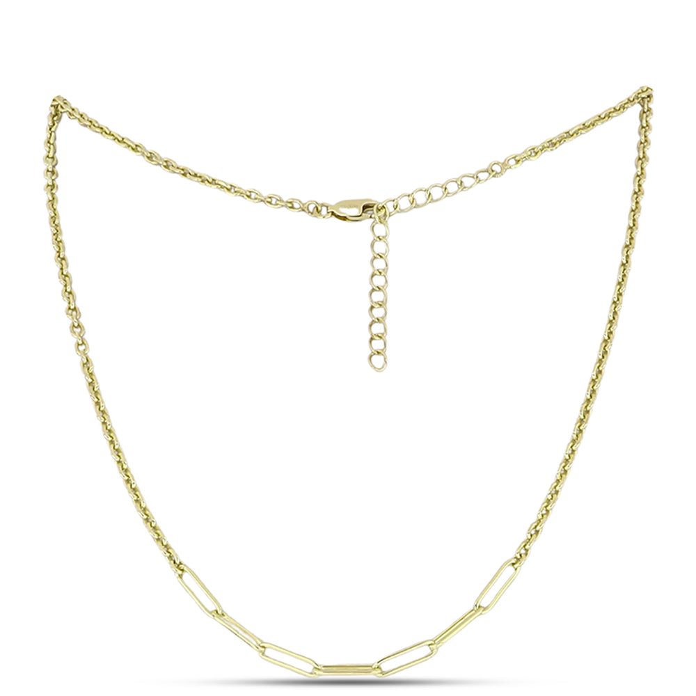 Conjunto de Plata Bañada en Oro ( Collar +Pulsera ) 3 