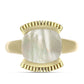 Anillo de Plata Bañada en Oro con Madreperla