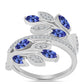 Anillo de Plata con Tanzanita AAA y Topacio Blanco