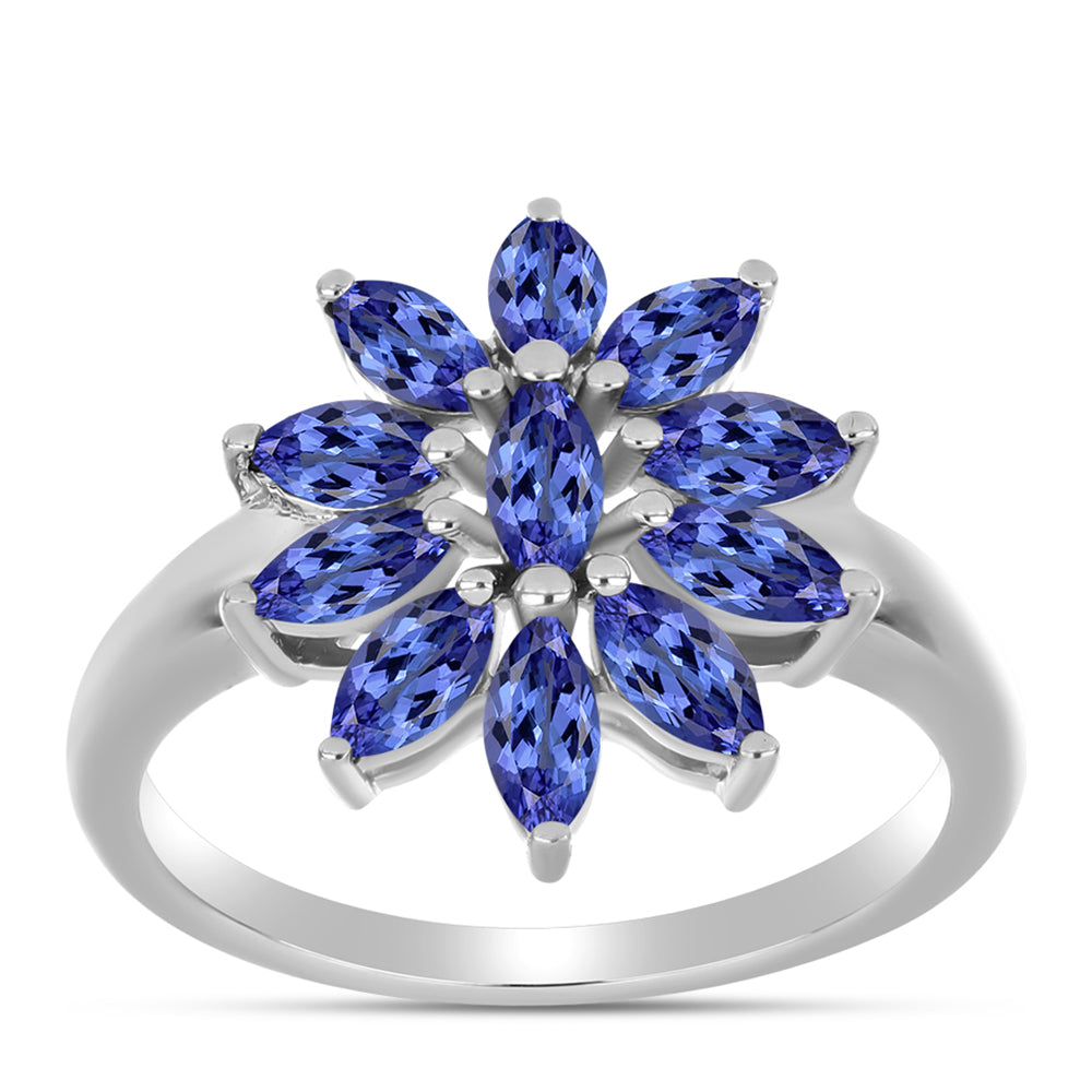 Anillo de Plata con Tanzanita AAA 3 