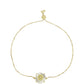 Pulsera de Plata Bañada en Oro con Madreperla