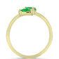 Anillo de Plata Bañada en Oro con Ópalo Verde Etíope de Lega Dembi