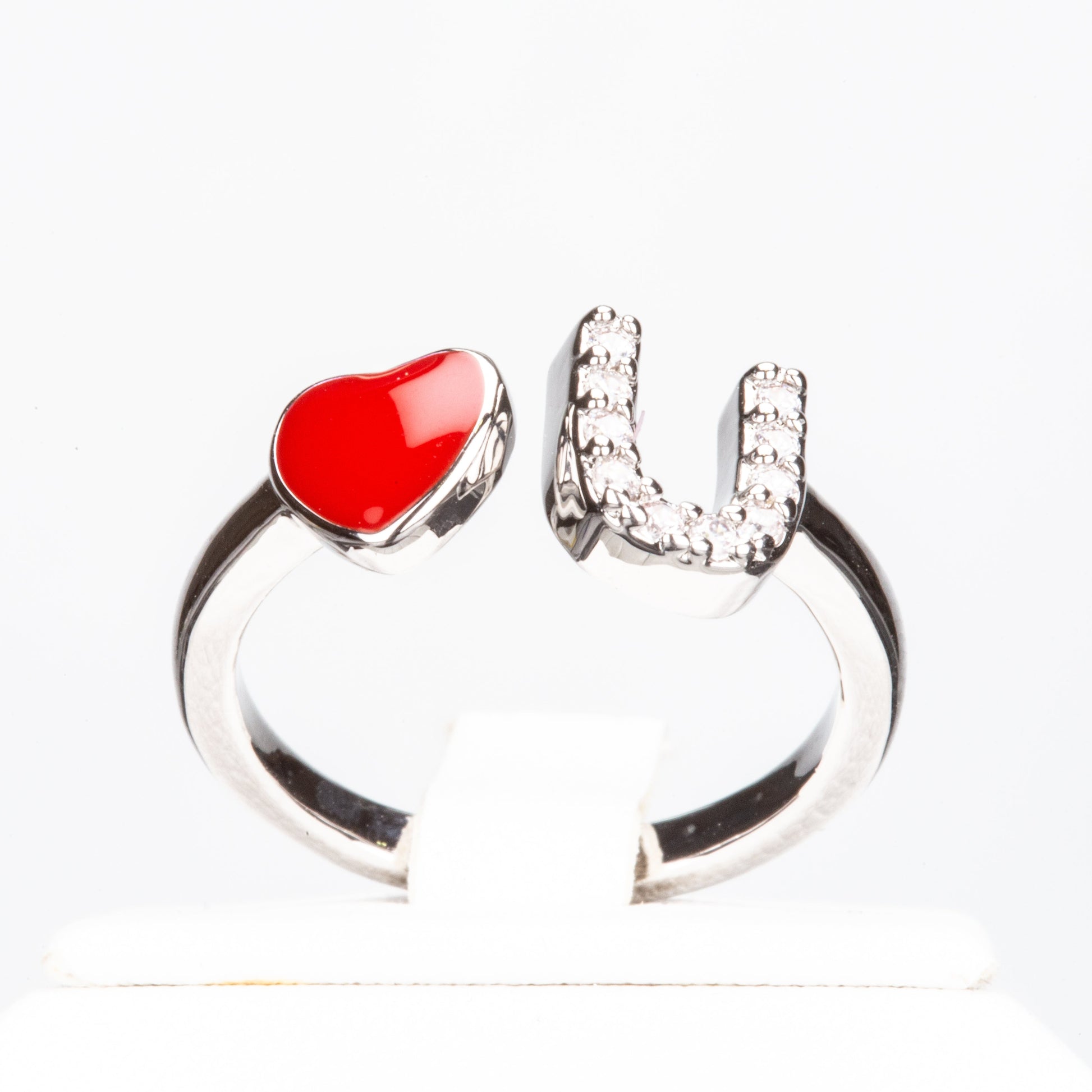 Anillo de Aleación Bañado en Oro con Cristal Emporia® Rojo 1 