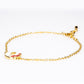 Conjunto de Aleación Bañado en Oro con Cristal Emporia® Rojo ( Collar +Pendientes +Pulsera +Anillo +Colgante )