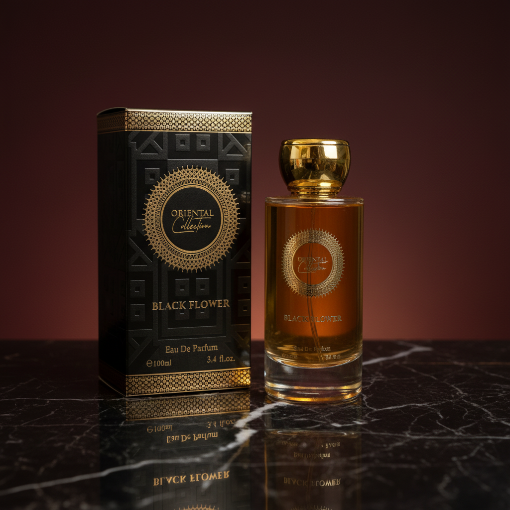 BLACK FLOWER 100ml EDP Fragancia unisex, sensual, dulce, retadora 15 