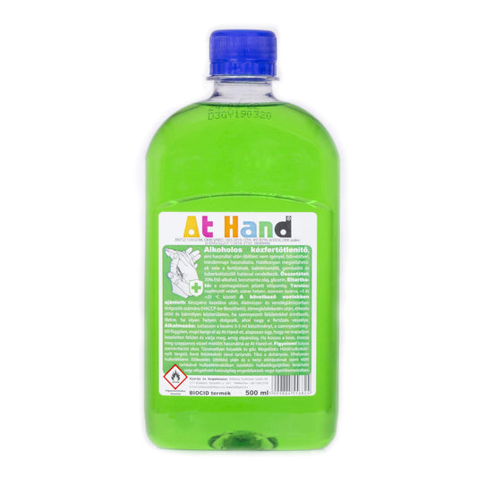 1000 ml 70% Alkoholos Kézfertőtlenítő + 2 db hordozható Utántölthető Flakon - 11-szer utántölthető!