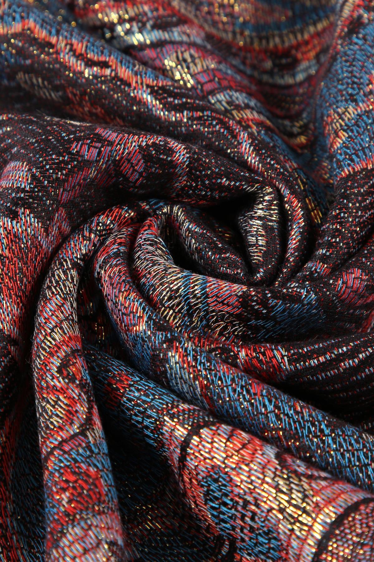 Bufanda-Chal 100% Pashmina CashmereReal, 70 cm x 180 cm, Azul Marino 3 