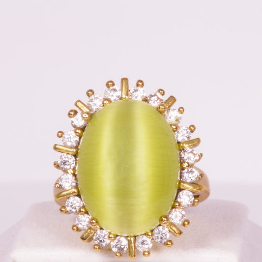 Anillo de Aleación Bañado en Oro con Cristal Emporia® Blanco ( Anillo )