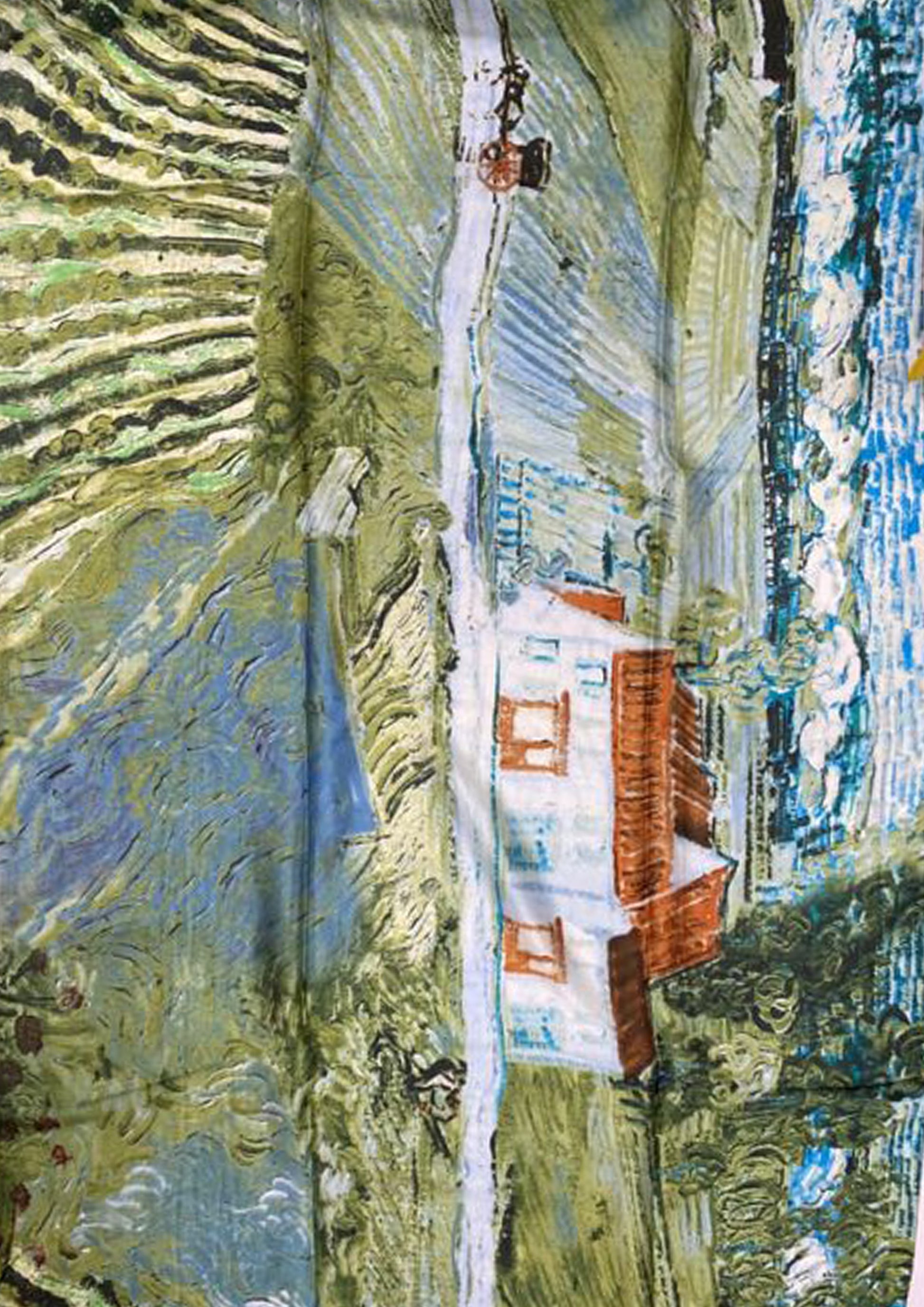 Bufanda de 100% seda auténtica, 90 cm x 180 cm, Verde 2 