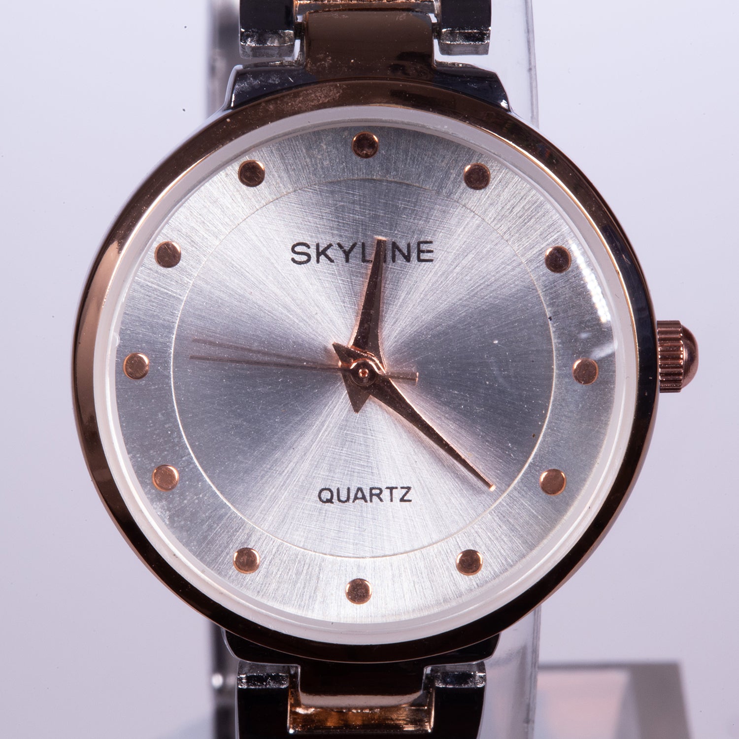 Reloj de moda para mujer con banda de acero, color dorado 3 